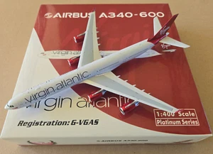 1:400 Airbus A340-600 Virgin Atlantic Airways G-VGAS Phoenix - Imagen 1 de 2