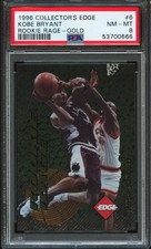 PSA 8 1996 COLLECTOR'S EDGE ROOKIE RAGE GOLD KOBE BRYANT HOF RC 9T10W 96-97 POP7