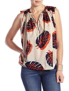 Lucky Brand Women's Tossed Leaf Print Cotton Tank Top or Linen Shorts Choose NWT - Picture 1 of 17