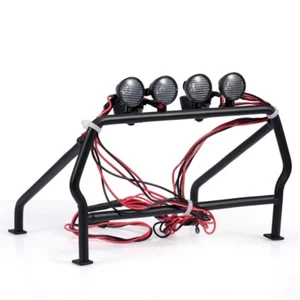Crawler Truck Metal Roll Cage with 6 LED Light for 1/10 Tamiya TF1/2 Truck Car - Picture 1 of 8