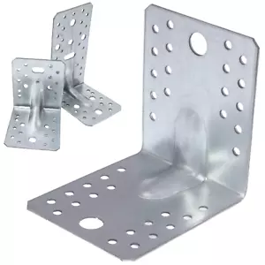 Winkelverbinder Winkel Bauwinkel Holzverbinder MIT Sicke Steg Rippe verzinkt CE - Bild 1 von 3