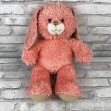 Build A Bear Coral Beach Bunny Rabbit Plush 16" Stuffed Animal Pink Brown Easter