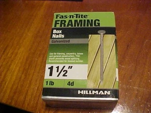 1-lb 1-1/2" 4d Fast-n-Tite Box Nails Galvanized - Picture 1 of 2