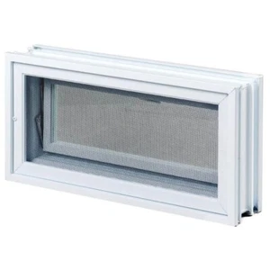 3 in. Thick Hopper Vent for Glass Block Windows - 16 x 8 x 3 in. NEW - Picture 1 of 8