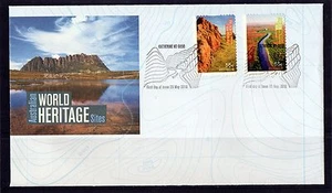 Juego de 2 estampillas S/A de los sitios del Patrimonio Mundial de Australia 2010 FDC, como nuevas - Imagen 1 de 1