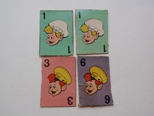 Vintage Set 4 Cereal Box Cut Out Rice Krispies Character Game Cards Snap Pop 