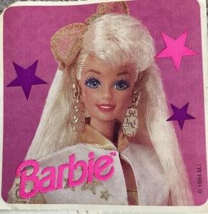 Vintage Hollywood Hair Barbie Sticker 1994 Square 2.5” - Picture 1 of 1