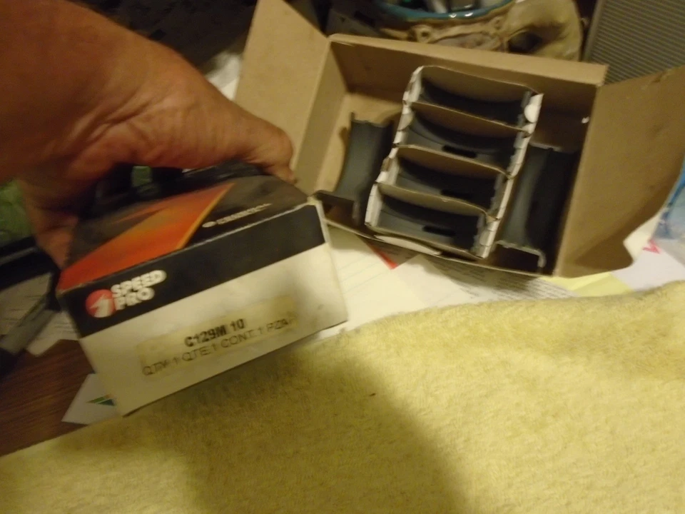 Ford  mercury SB Main Bearing Set Coated .010 over Speed-Pro 3/4 Groove C129M10 - Image 1 of 1