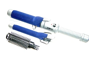 CONAIR INSTANT HEAT a 3/4" & a 1 1/4" Velvet Hot Curling Iron BRUSH COMBO - Picture 1 of 4