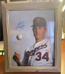 Nolan Ryan Texas Rangers handsigniertes Foto 8x10 gerahmt COA - Bild 1 von 5