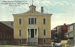 1914 Richmond Virginia VA ~ Oldest Masonic Building in the U.S. ~ Horse & Buggy - Picture 1 of 2