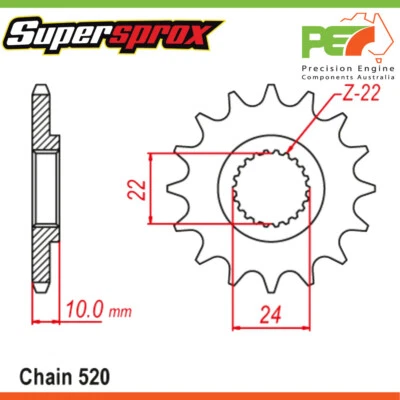Nuevo * Supersprox * Piñón delantero para adaptarse a APRILIA 650 PEGASO IE 650cc Foto 1 de 4