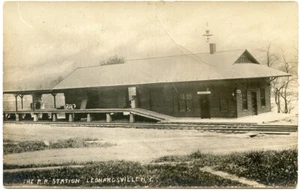 RPPC NY Leonardsville Railroad Station Depot Oneida County - Picture 1 of 2