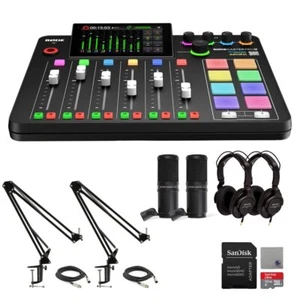 Rode RODECaster Pro II Audio Production Studio Bundle with 2x Zoom ZDM-1 Mic Pak - Picture 1 of 6