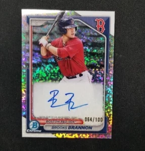 Brooks Brannon 2024 Bowman cromo automático cromo refractor de motas #064/100 - Imagen 1 de 2