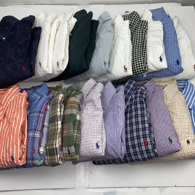 Wholesale Lot of 25 Grade B- Ralph Lauren Men's Button Up Shirts - Image 1 of 4