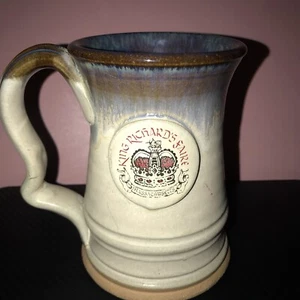 1990 Scarborough Faire Renaissance Mills Taft Pottery Mug with Handle  Limited - Picture 1 of 3