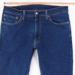Hombres Levi's 04511 Ajustado Recto Elástico Azul Jeans W36 L34 - Imagen 1 de 8