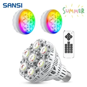 Pool Light Underwater Swimming RGB Color Led Pool Lights battery W/Remote SANSI - Picture 1 of 44