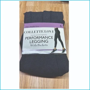 Collette Love Heather Grey Performance Legging With Pockets – Women's S Compress - Picture 1 of 12