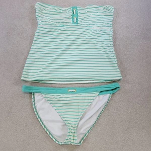 Costume da bagno donna Sperry Top sider Tankini 2 pezzi blu righe bianche taglia Lrg Med - Foto 1 di 12