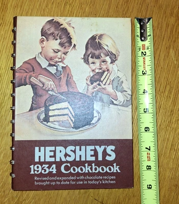 Hershey’s 1934 Cookbook (1983, Reprint) Vintage Spiral HC, Chocolate Recipes, VG Foto 1 de 4