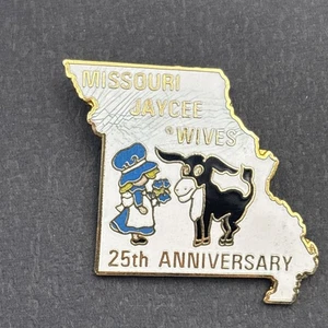 Vintage Missouri Jaycees Anstecknadel MO Staatsform Esel Emaille politischer Hut Revers - Bild 1 von 4