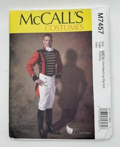 McCalls Sew Costume Pattern #7457 Prince Charming Outlander Military Size 34-52 - Picture 1 of 2