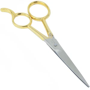 5" Gold Plated Professional Barber Shears - Picture 1 of 4