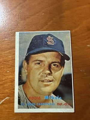 1957 Topps 4th Series Eddie Miksis #350 VG-VGEX - Image 1 of 3