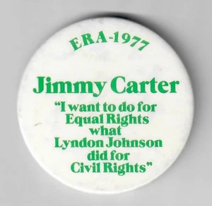 President Jimmy Carter ERA 2" Celluloid Button from 1977 - Picture 1 of 1