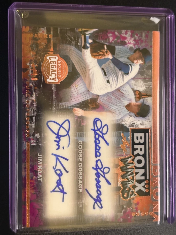 Goose Gossage 2025 Hoja Bronx Legacy Bronx Marks Doble Automático Jim Kaat/10 Sujetalibros Foto 1 de 1