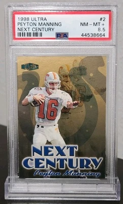 1998 Fleer Ultra Peyton Manning Next Century Rookie Card #2 PSA 8.5 HOF - Image 1 of 4