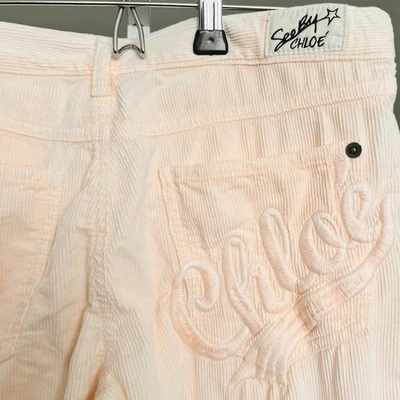 VTG Chloe See by Chloé Pink Corduroy Pants SZ 26 Faded Y2K Boho Hipster Casual - Image 1 of 4