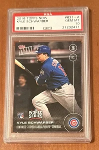 2016 TOPPS NOW #631-A KYLE SCHWARBER PSA GRADED 10 GEM MINT - WS COMEBACK  - Picture 1 of 2