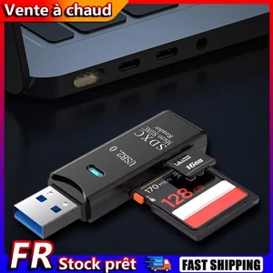 Lecteur de carte USB 2.0 2 en 1, lecteur de carte mémoire USB vers SD TF pour or - Bild 1 von 7