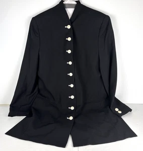 Conjunto de traje chaqueta y falda para mujer Valerie Stevens talla 8 negro clásico de carrera - Imagen 1 de 21