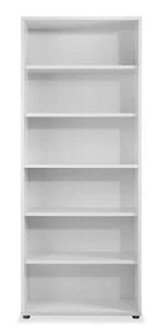 Wandregal Standregal Bücherregal Bücherwand Aktenregal Stehregal 6 Fächer Weiß - Bild 1 von 3
