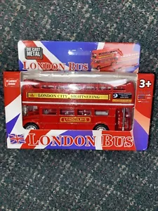 5 inch London Sightseeing Open Top Double Decker Tour Bus Scale Diecast Model - Picture 1 of 3