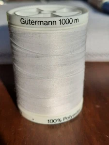 1 Spool GUTERMANN Sewing Thread 1000M 1094Y White 100% Polyester - Picture 1 of 2