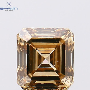 1.48 CT Asscher Diamond Brown Color Natural Loose Diamond 1TFCC1-168