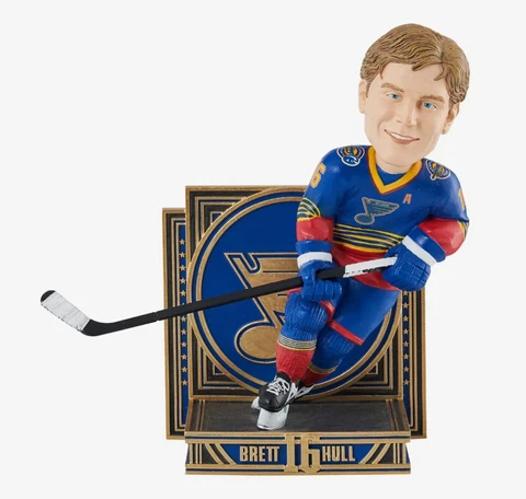 BRETT HULL St. Louis Blues Legend NHL Retrospective Career Bobblehead #/72 NIB! Cover