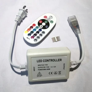New for 10*20mm RGB LED Neon Rope Light Strip 24-Key LED Remote Controller - Picture 1 of 7