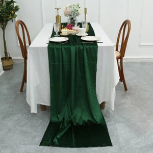 70 300cm Velvet Table Runner Velour Tablecloth Dinning Wedding Banquet Party - Picture 1 of 13