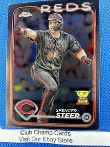 2024 #104 Spencer Steer Topps Chrome Baseball All Star Rookie Reds - Picture 1 of 2