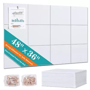 Large Cork Board for Walls - 48" x 36" Bulletin Board for Office - 12 Pack Fe... - Picture 1 of 7