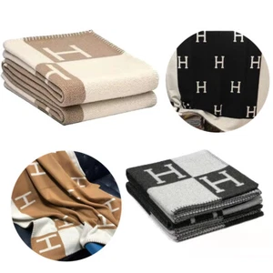 2024 Hot Wool Cashmere Throw Plaid Blankets pillow Sofa Bedding Shawl Xmas Gifts - Picture 1 of 12