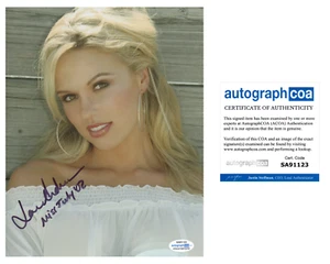 Foto firmada por Lauren Anderson 8x10 ACOA autografiada Playboy Playmate modelo 2 - Imagen 1 de 3