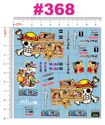 Pirate Water Slide Decal White Toner  1/24 - 1/28 RC Model Dicast Hot!!! #368 - Image 1 of 4