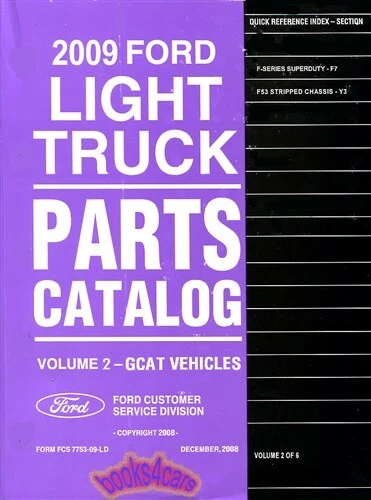 MANUAL DE PIEZAS FORD BOOK F250 F350 SERVICIO REPARACIÓN SUPER DUTY CATÁLOGO 2008-2010 09 Foto 1 de 1